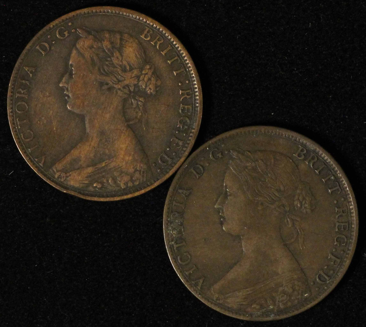 1861 Nova Scotia Cent Pair - Free Shipping USA - The Happy Coin